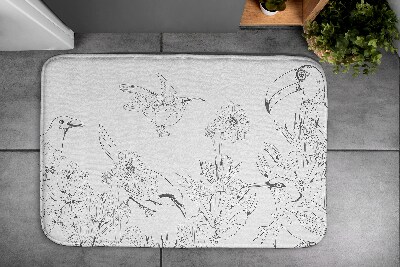 Tapis bain Lignes d'oiseaux