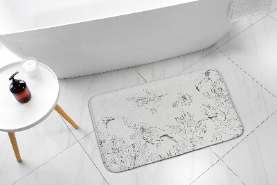 Tapis bain Lignes d'oiseaux