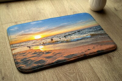Tapis bain Plage du coucher du soleil