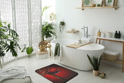 Tapis de bain Pomme rouge