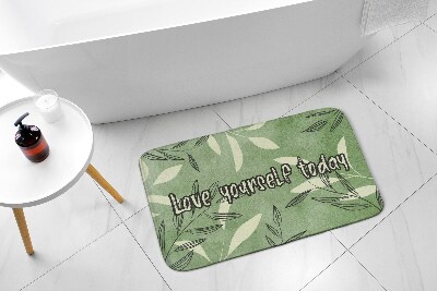 Tapis de bain Feuilles à l'aquarelle