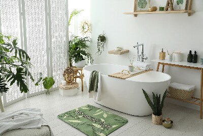 Tapis de bain Feuilles à l'aquarelle