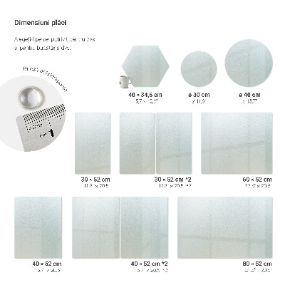 Planche à découper en verre hexagonale translucide