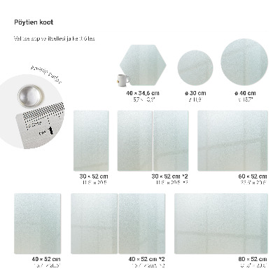 Planche à découper en verre ronde translucide