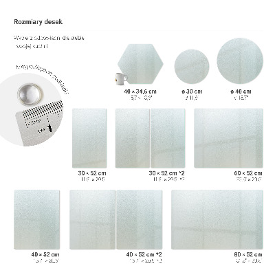 Planche à découper en verre ronde translucide