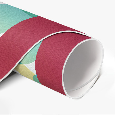 Tapis rond en vinyle Roues colorées modernes
