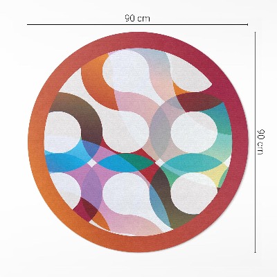Tapis rond en vinyle Roues colorées modernes