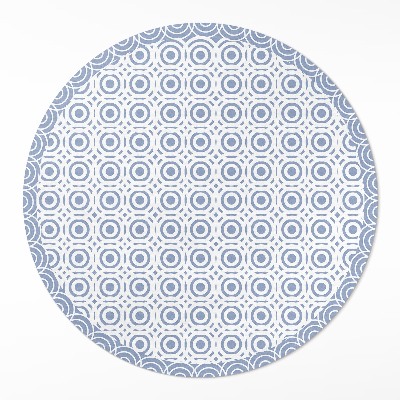 Tapis rond en vinyle Mosaïque de petits cercles de style grec