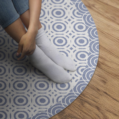 Tapis rond en vinyle Mosaïque de petits cercles de style grec