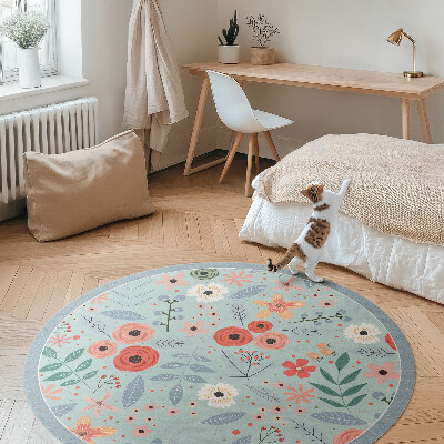 Tapis vinyle Illustration de fleurs pastel