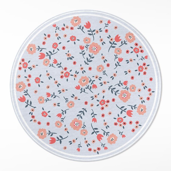 Tapis vinyle Fleurs délicates aux couleurs pastel