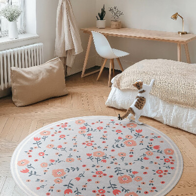 Tapis vinyle Fleurs délicates aux couleurs pastel
