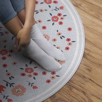 Tapis vinyle Fleurs délicates aux couleurs pastel