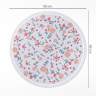 Tapis vinyle Fleurs délicates aux couleurs pastel