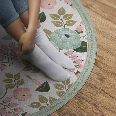 Tapis vinyle Pivoines aux fleurs délicates et pastel