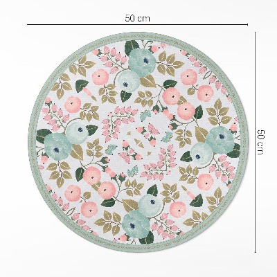 Tapis vinyle Pivoines aux fleurs délicates et pastel