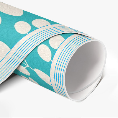 Tapis rond en vinyle Une composition de fleurs et de feuilles sauvages