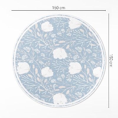 Tapis vinyle De belles fleurs sur un fond pastel