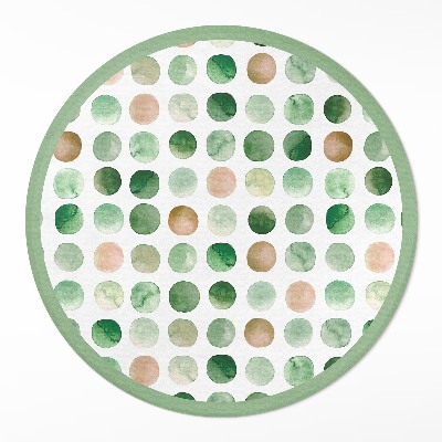 Tapis vinyle Cercles peints à l'aquarelle avec des points et des motifs bohèmes