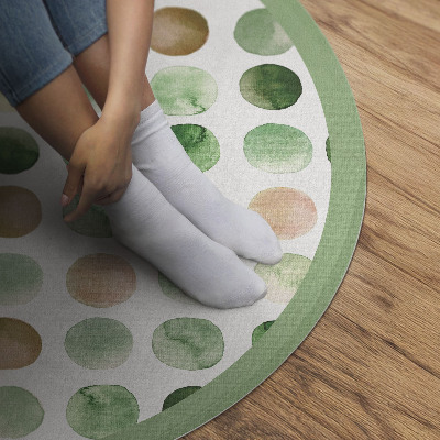 Tapis vinyle Cercles peints à l'aquarelle avec des points et des motifs bohèmes