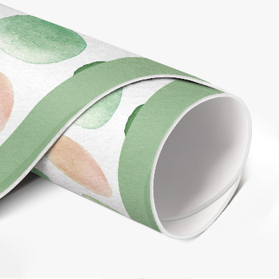 Tapis vinyle Cercles peints à l'aquarelle avec des points et des motifs bohèmes