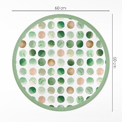 Tapis vinyle Cercles peints à l'aquarelle avec des points et des motifs bohèmes