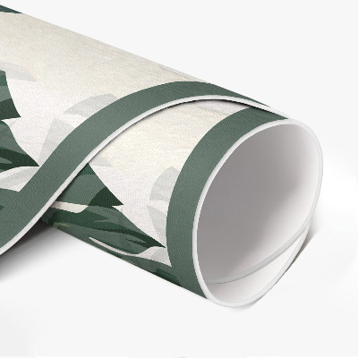 Tapis rond en vinyle Fleurs tropicales hawaïennes