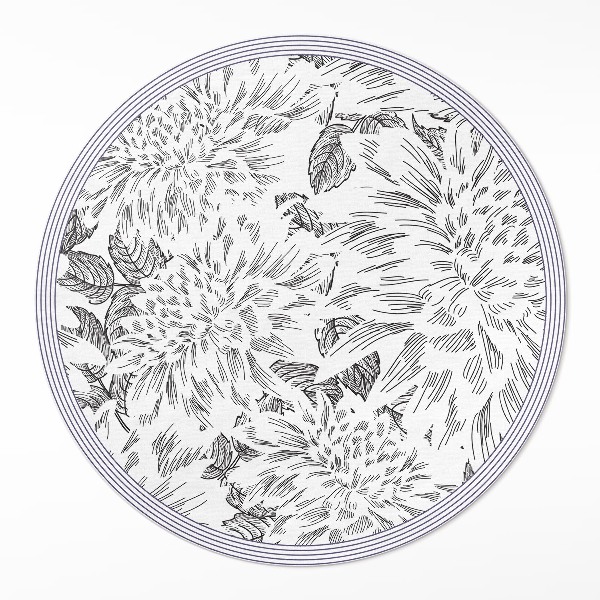 Tapis vinyle Croquis élégant de fleur de prairie