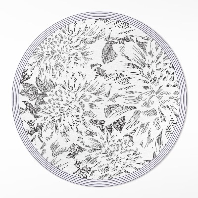 Tapis vinyle Croquis élégant de fleur de prairie