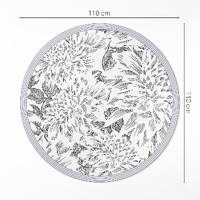 Tapis vinyle Croquis élégant de fleur de prairie