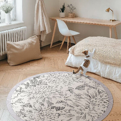 Tapis vinyle Croquis élégant de fleur de prairie