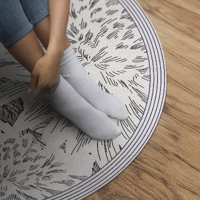 Tapis vinyle Croquis élégant de fleur de prairie