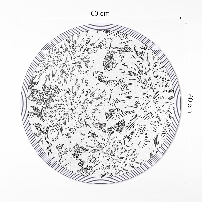 Tapis vinyle Croquis élégant de fleur de prairie