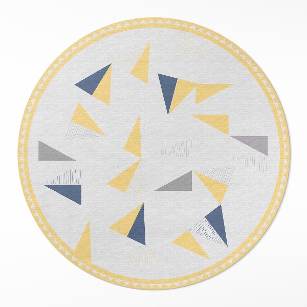 Tapis rond en vinyle Abstraction géométrique des triangles