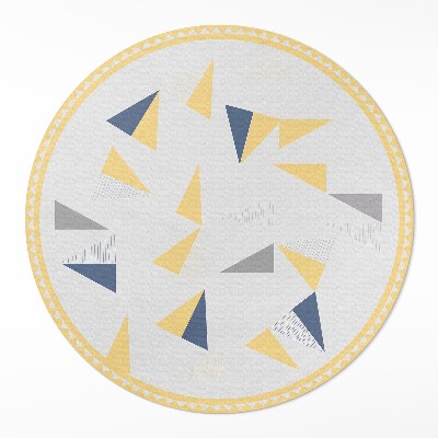 Tapis rond en vinyle Abstraction géométrique des triangles