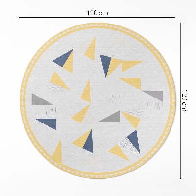 Tapis rond en vinyle Abstraction géométrique des triangles