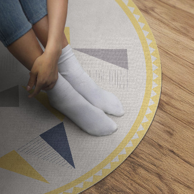 Tapis rond en vinyle Abstraction géométrique des triangles
