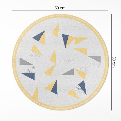 Tapis rond en vinyle Abstraction géométrique des triangles