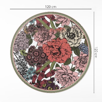 Tapis vinyle Fleurs pastel dans une prairie vintage