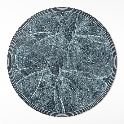 Tapis rond en vinyle Feuilles de plantes sombres