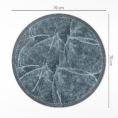 Tapis rond en vinyle Feuilles de plantes sombres