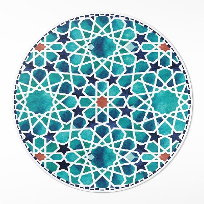Tapis rond en vinyle Belle mosaïque avec des étoiles