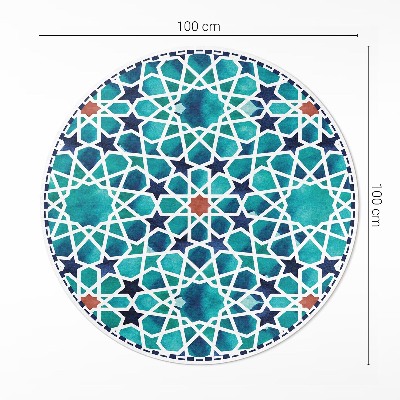 Tapis rond en vinyle Belle mosaïque avec des étoiles