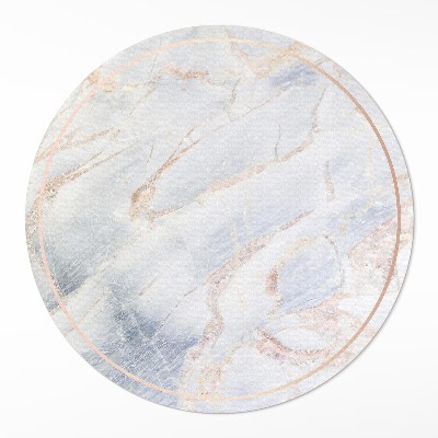 Tapis rond en vinyle Marbre élégant, tendance et glamour