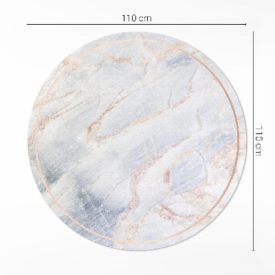 Tapis rond en vinyle Marbre élégant, tendance et glamour