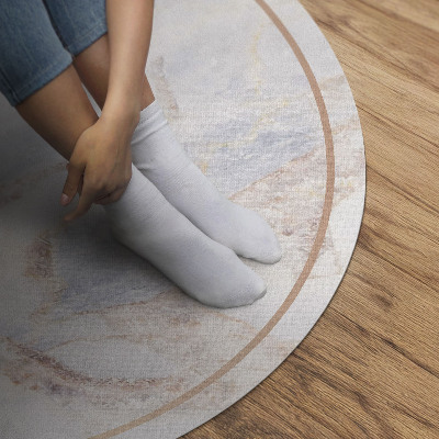 Tapis rond en vinyle Marbre élégant, tendance et glamour