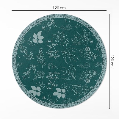 Tapis rond en vinyle Plantes délicates
