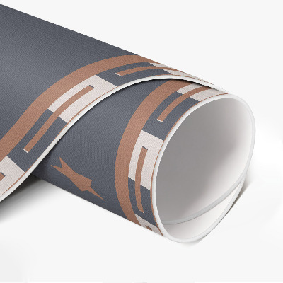 Tapis rond en vinyle Étoiles pastel sur fond sombre