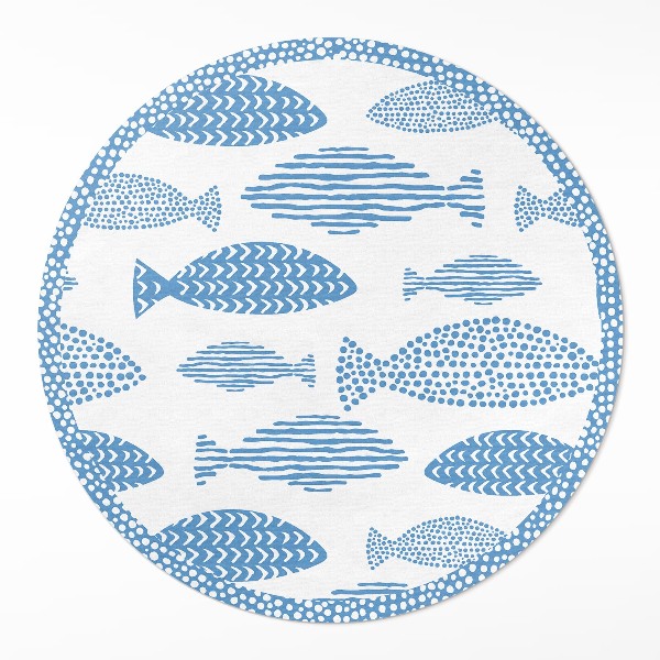 Tapis vinyle Poisson à motifs sur fond clair