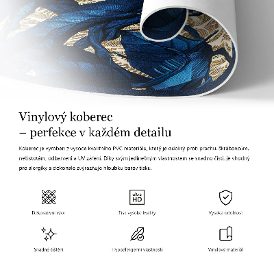 Tapis vinyle Poisson à motifs sur fond clair